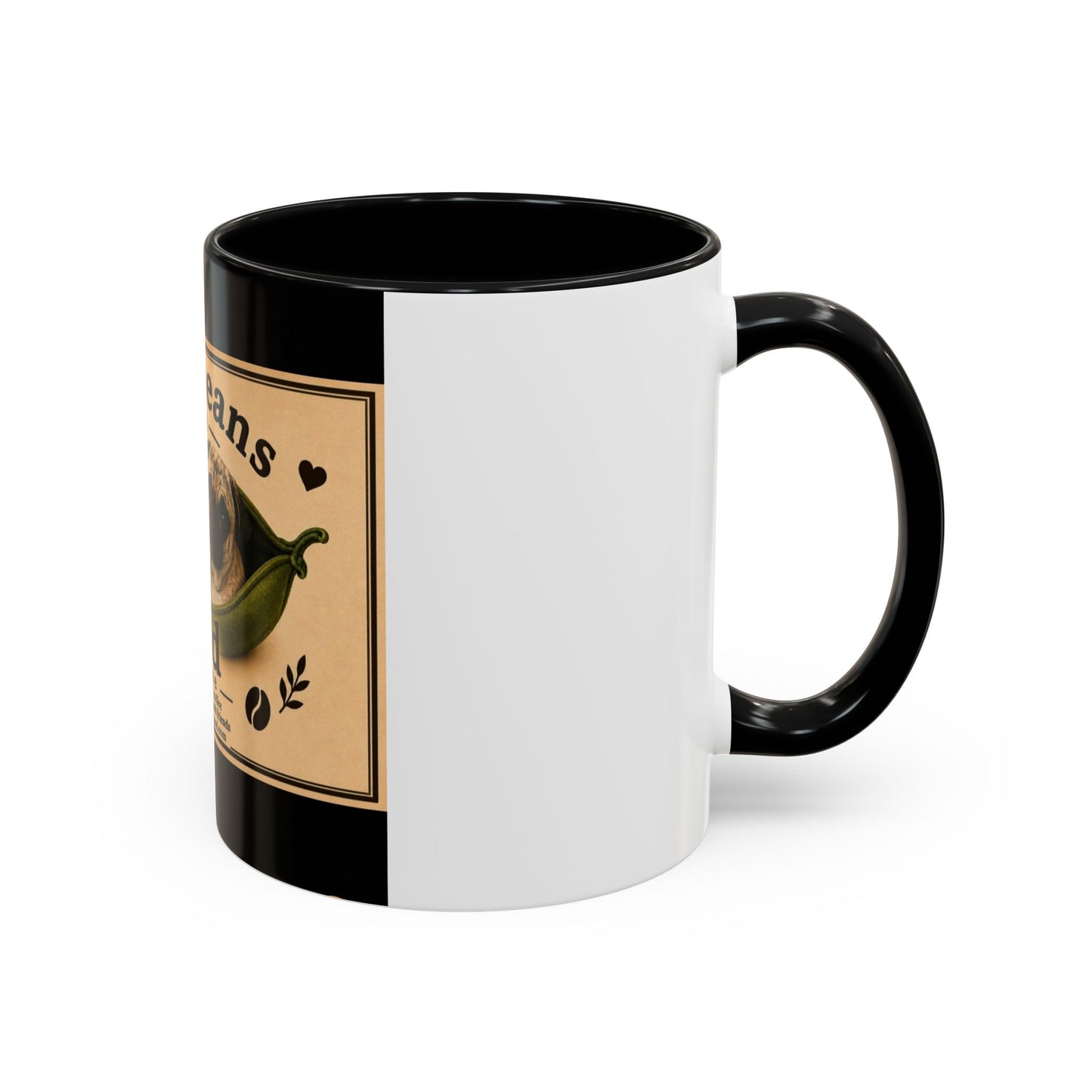 Two Beans in a Pod Coffee Mug — Cute Pug Coffee Cup (11/15oz)