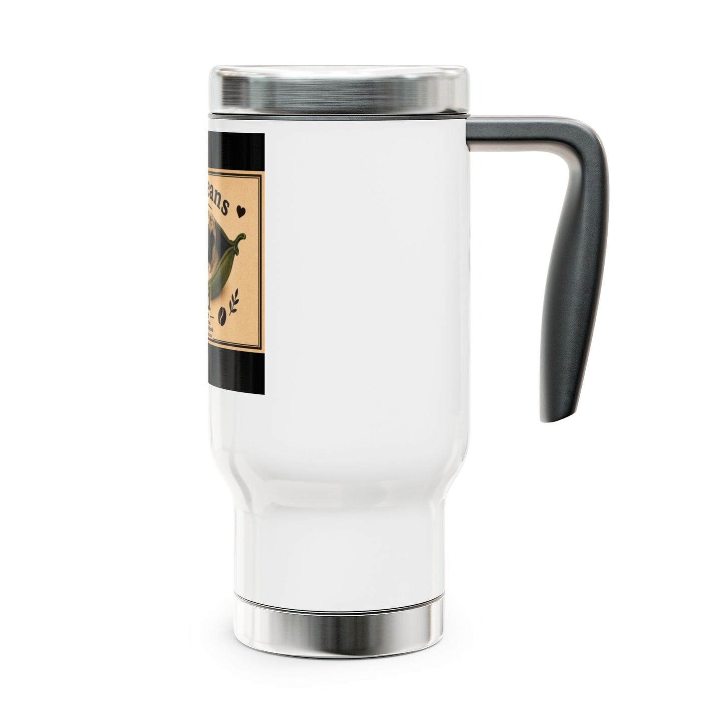 Two Beans in a Pod Travel Mug – 14oz Stainless Steel Coffee Tumbler (Pug Lovers)