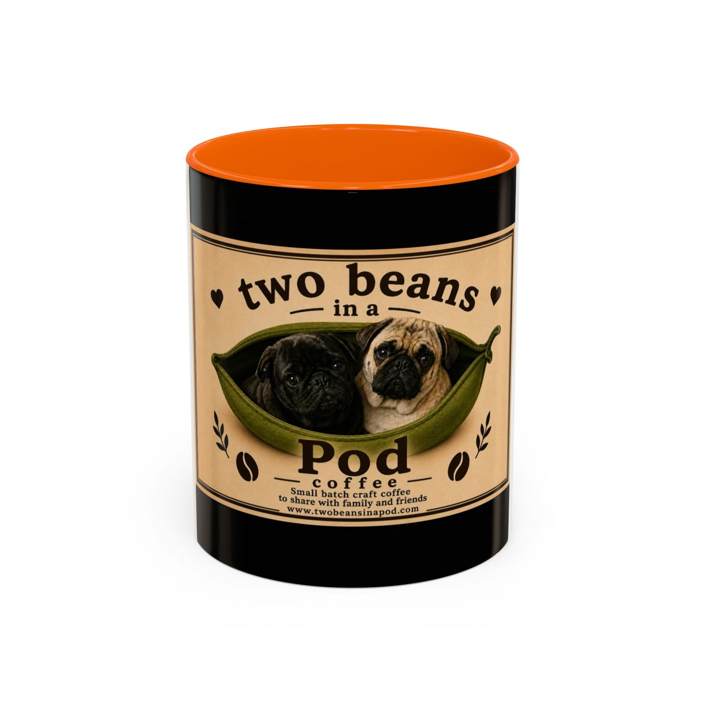 Two Beans in a Pod Coffee Mug — Cute Pug Coffee Cup (11/15oz)